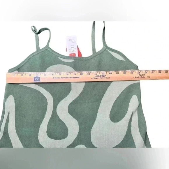 Knit Jersey U-neckline Contrasting Split Midi Dress - Picture 5 of 10